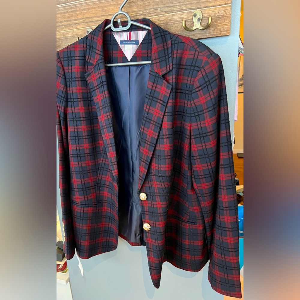 NWT Tommy Hilfiger Plaid Blazer